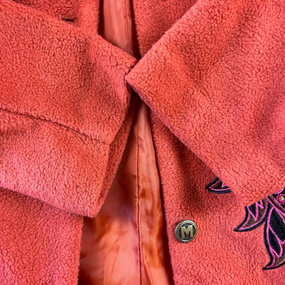 1990's Bob Mackie wearable Art Women's Embroidered Jacket Rust Color Size Small - Picture 8 of 16